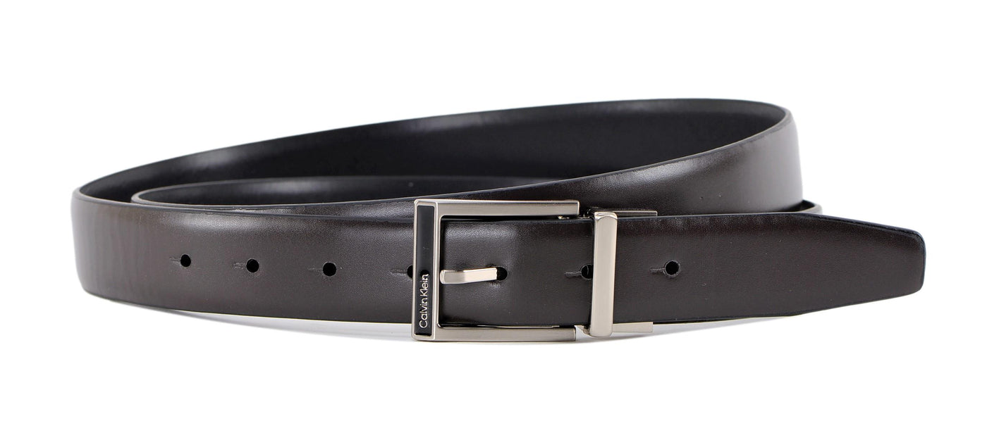 Calvin Klein Men's 32mm Reversible Leather Strap 4-in-1 Belt Set Black