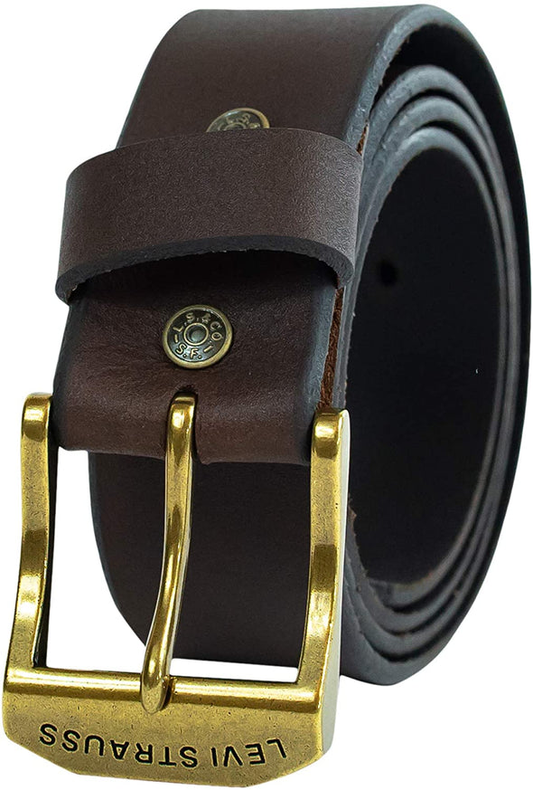 Levi's Men's 38MM Wide Beveled Edge Bridle Leather Belt