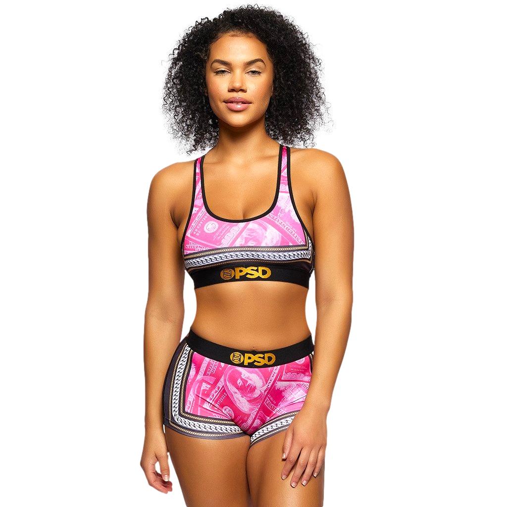 PSD Underwear Womens Dark Money Sports Bra Pink