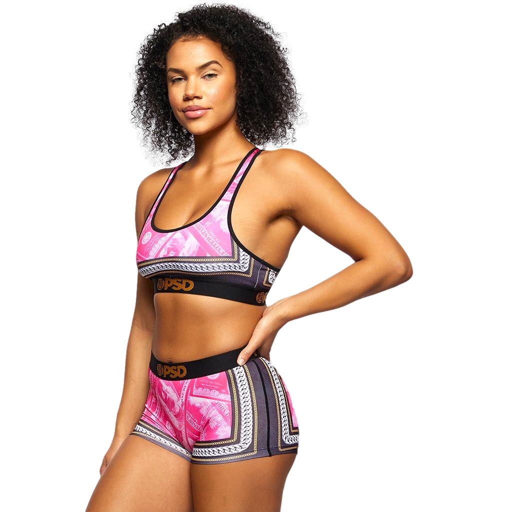 PSD Underwear Womens Dark Money Sports Bra Pink