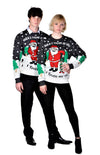 elf ugly christmas sweater for couple Heather Charcoal
