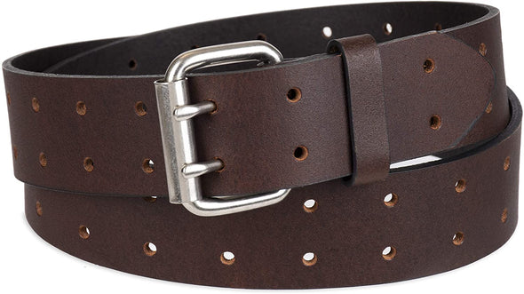 Dickies Men's Big & Tall 35MM Leather Two Hole Perforated Bridle Belt