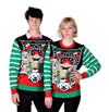 romantic santa green ugly christmas sweater for couple Green