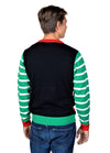 romantic santa green ugly christmas sweater for boys Green back view