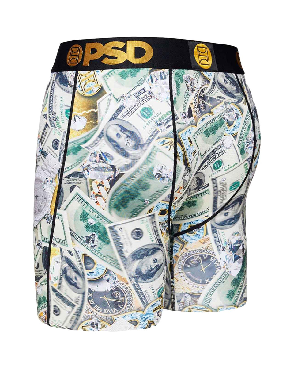 PSD Underwear Men's Cash Is King Boxer Brief Multi
