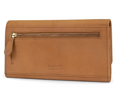 Timberland Womens Leather Wallet RFID Protection Snap button closure Clutch