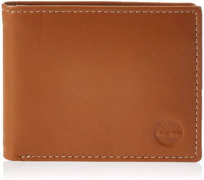 Timberland Men's Genuine Smooth Leather Cloudy Passcase Bifold Wallet