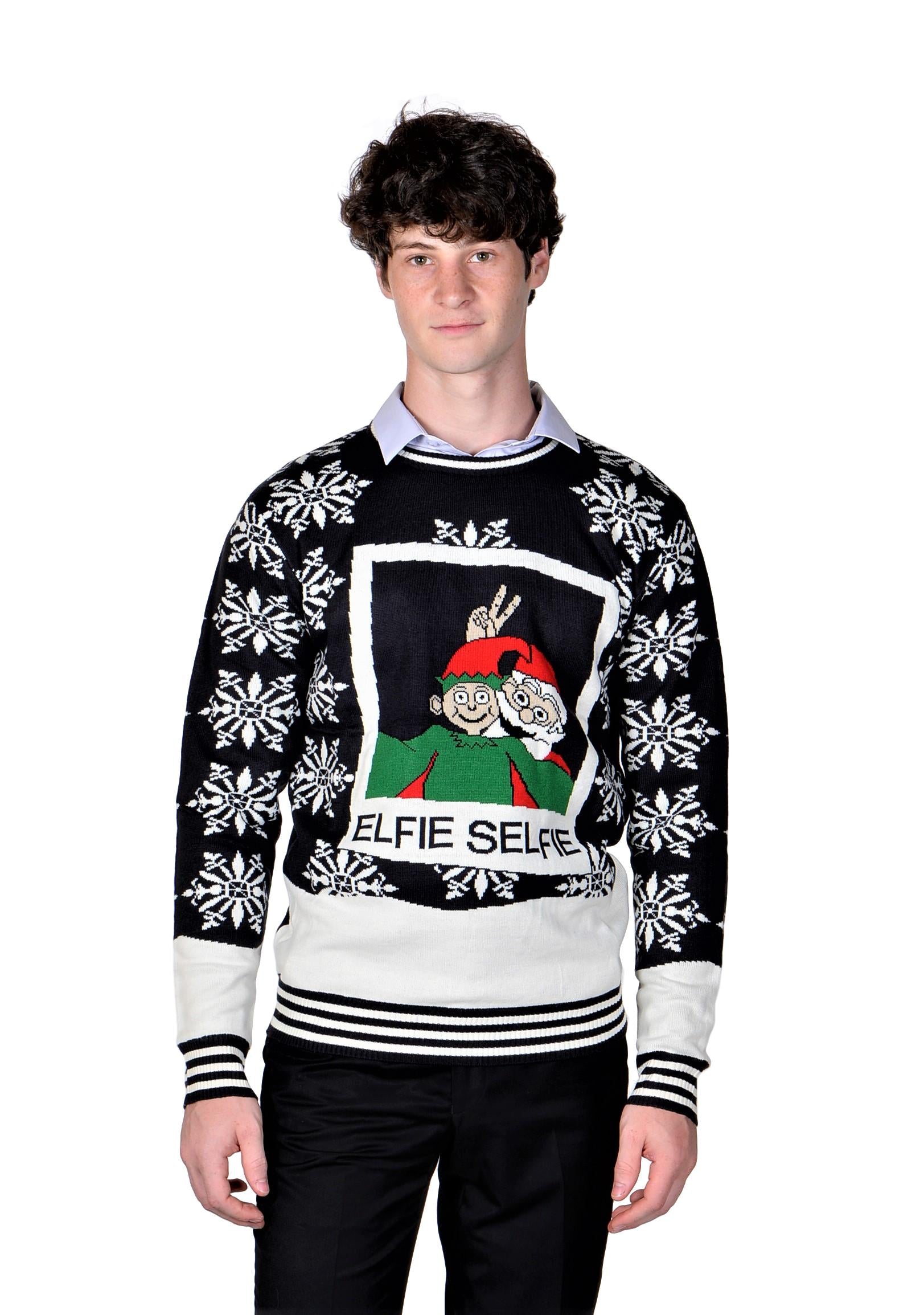 Pull moche de Noël pour homme - Lutin de Noël - Taille au choix - Jour de Fête - Nouveautés Noël Pull moche de Noël pour homme - Lutin de Noël - Taille au choix - Jour de Fête - Nouveautés Noël