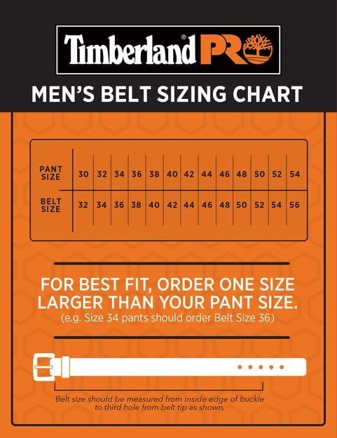 Timberland PRO Men's 40mm Genuine Full Grain Leather Belt