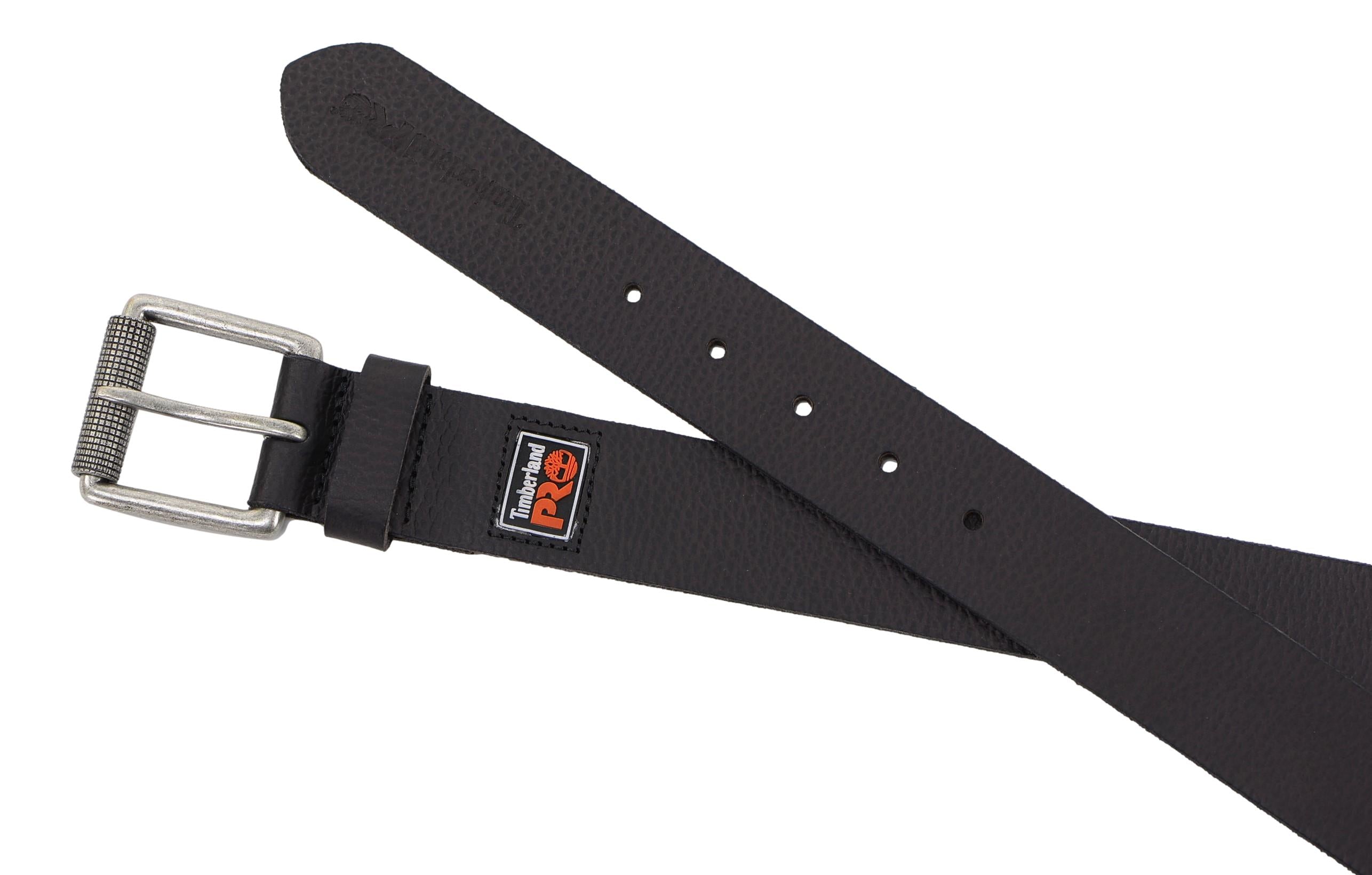 Timberland PRO Men's 38mm Genuine Top Grain Leather Rubber Patch Belt