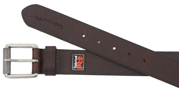 Timberland PRO Men's 38mm Genuine Top Grain Leather Rubber Patch Belt