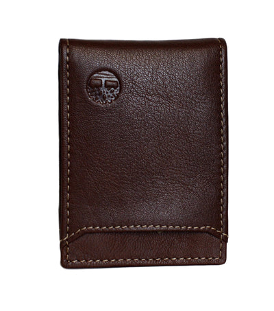 Timberland Men's Premium Genuine Leather Flip Clip Wallet