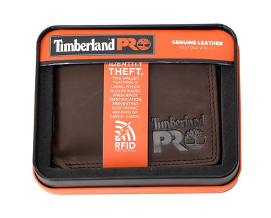 Timberland PRO Men's Genuine Leather RFID Bifold Wallet