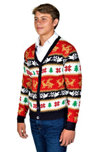 reindeer ugly christmas cardigan boy multicolor