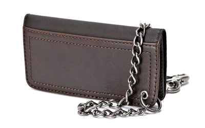 Dickies Men's Leather Trucker Wallet with Chain