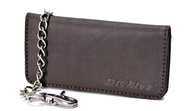 Dickies Men's Leather Trucker Wallet with Chain