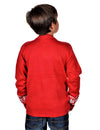 children's ugly christmas sweater Red for boys back view