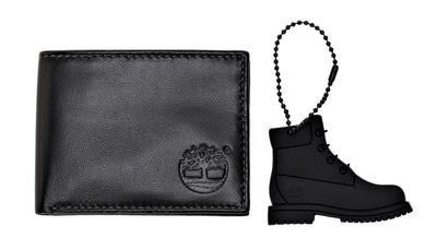 Timberland Men's Leather Slimfold Wallet with Key FOB