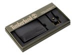 Timberland Men's Canvas Leather Billfold Wallet with Key FOB