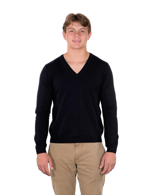 Just Cavalli Mens Long Sleeve V-Neck Wool Sweater Pullover Large