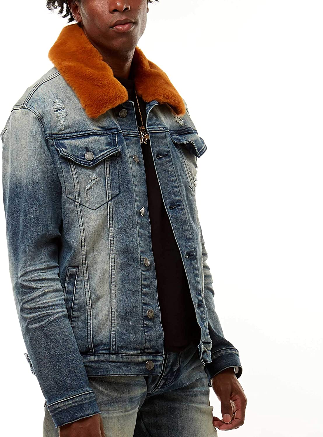 Zac Efron Denim Jacket With Fur Collar - Usajacket