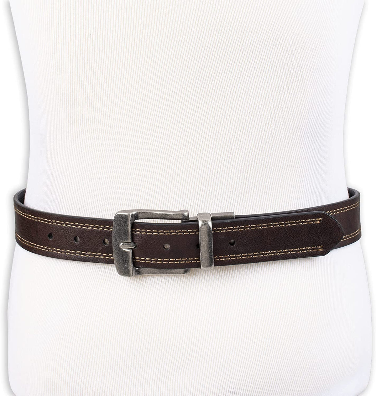Levi's Men's 38MM Wide Classic Genuine Leather Belt with Roller Buckle Brown Levi's Men's 38MM Wide Classic Genuine Leather Belt with Roller Buckle Brown