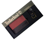 Timberland Men's Canvas Leather Billfold Wallet with Key FOB