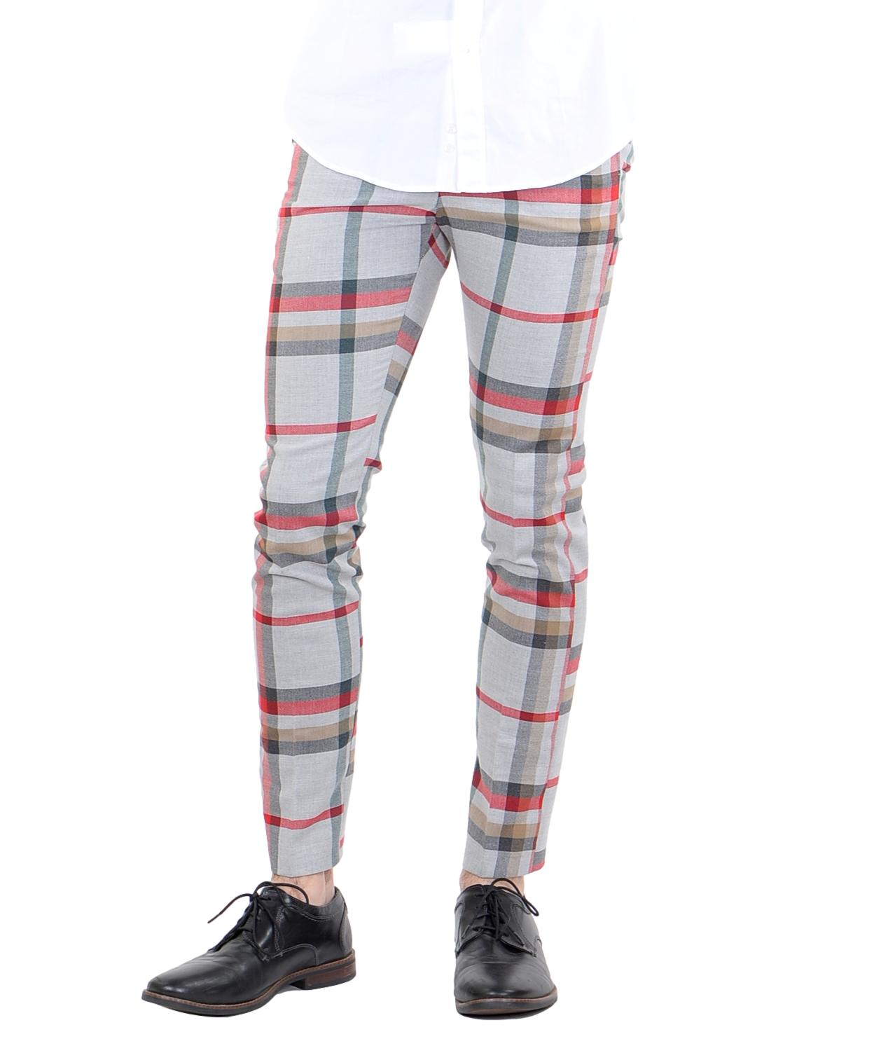 SoCal Look Men's DJ Plus All Over Check Pattern Dress Pant Grey socallook.com SoCal Look Men's DJ Plus All Over Check Pattern Dress Pant Grey socallook.com