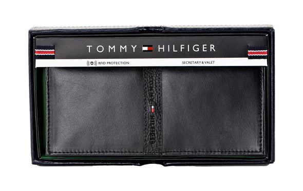 Tommy Hilfiger Men's Leather Ranger RFID Checkbook Secretary Wallet