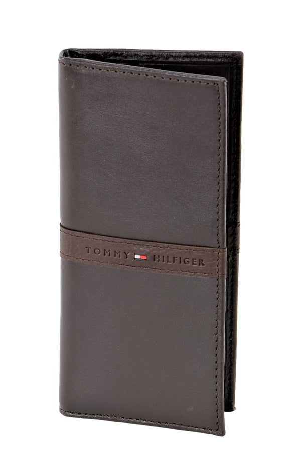 Tommy Hilfiger Men's Leather Ranger RFID Checkbook Secretary Wallet